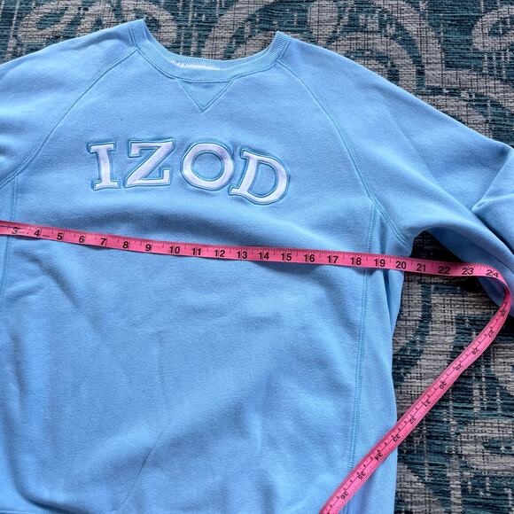 Bundle Izod Golf Classix Embroidered Logo Crewneck Sweatshirt Purple and Blue - Picture 8 of 11